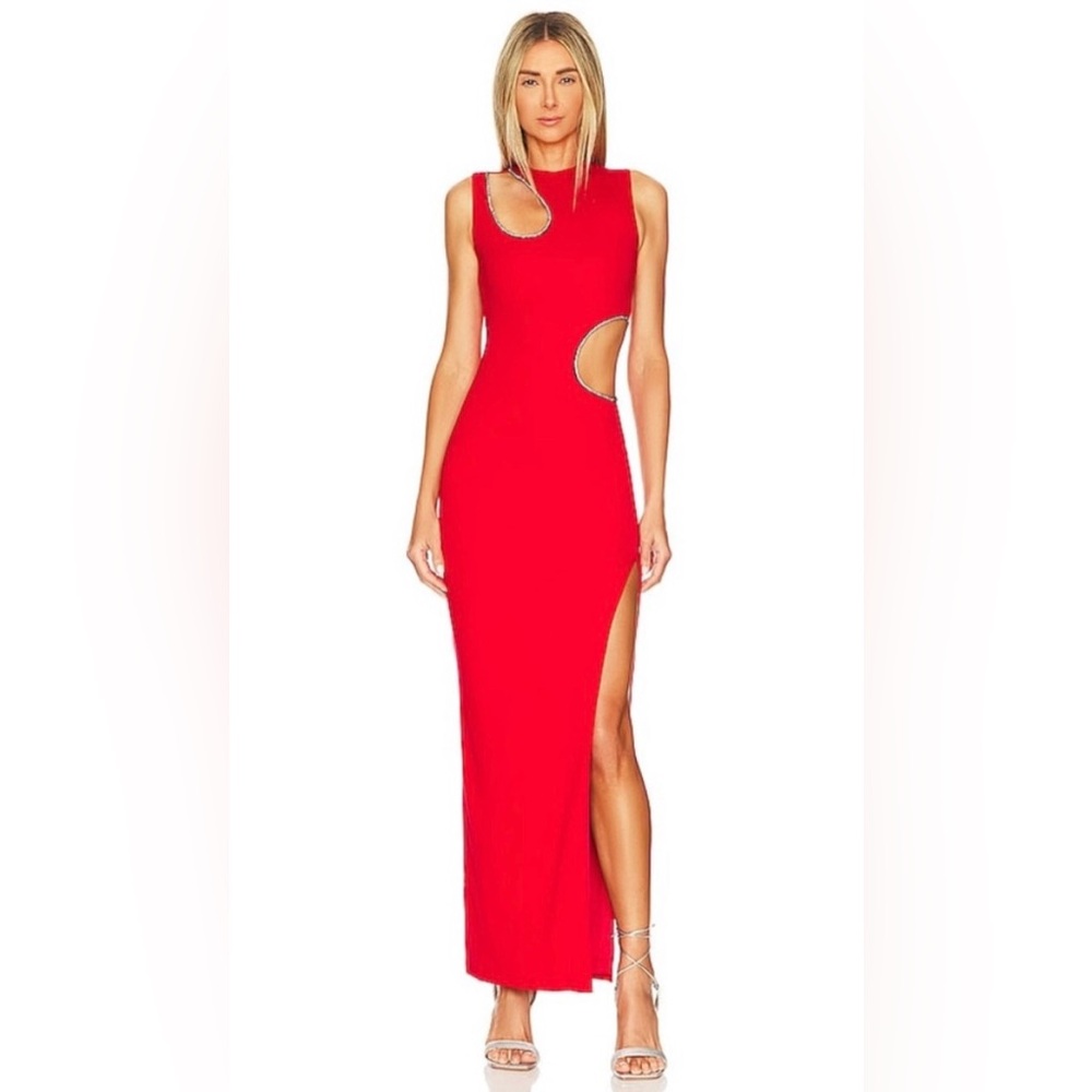 Superdown Red Dress with Cut Outs